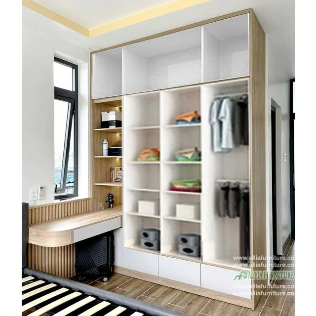 dalam lemari pakaian plus meja minimalis unit rado