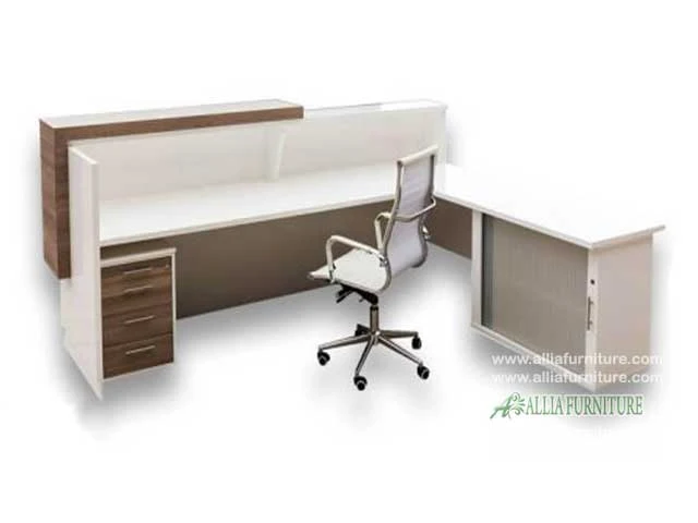 dalam meja resepsionis minimalis model royal