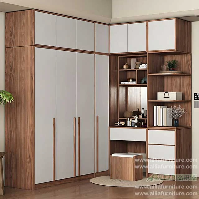 lemari pakaian Hpl minimalis sudut meja beach