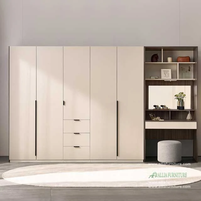 lemari pakaian plus meja rias minimalis side